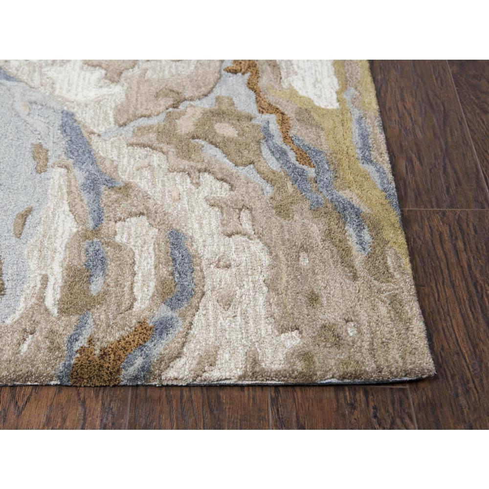 Hand Tufted Cut & Loop Pile Wool Rug, 5' x 8'