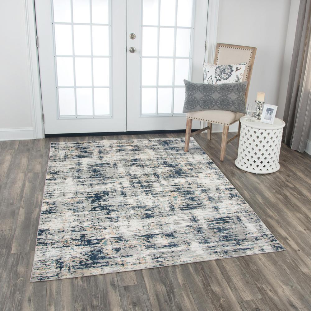 Power Loomed Cut Pile Polyester Rug, 5'3" x 7'6"
