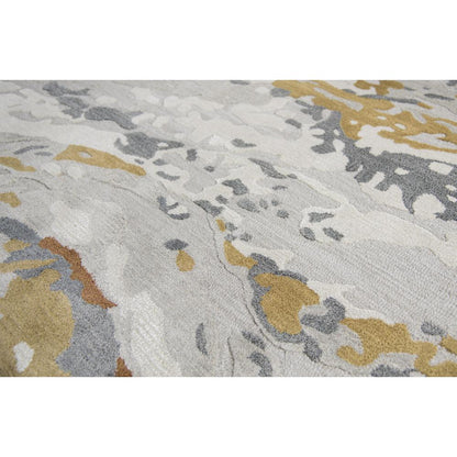 Hand Tufted Cut & Loop Pile Wool/ Viscose Rug, 5' x 8'