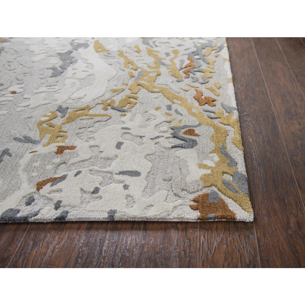 Hand Tufted Cut & Loop Pile Wool/ Viscose Rug, 5' x 8'