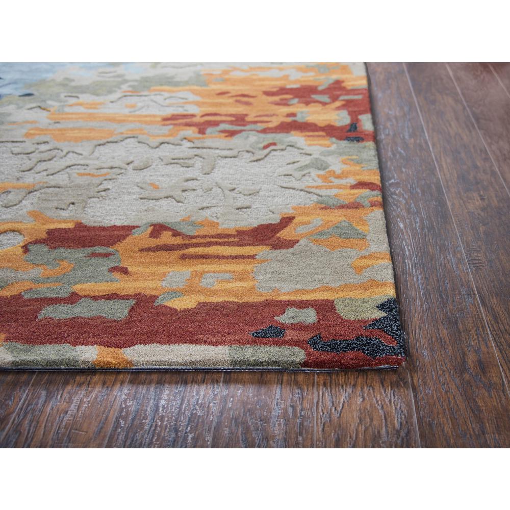 Hand Tufted Cut & Loop Pile Wool/ Viscose Rug, 5' x 8'