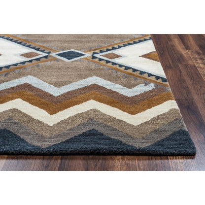 Hand Tufted Cut Pile Wool Rug, 5' x 8'