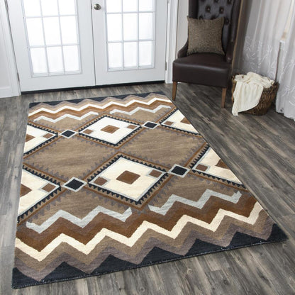 Hand Tufted Cut Pile Wool Rug, 5' x 8'