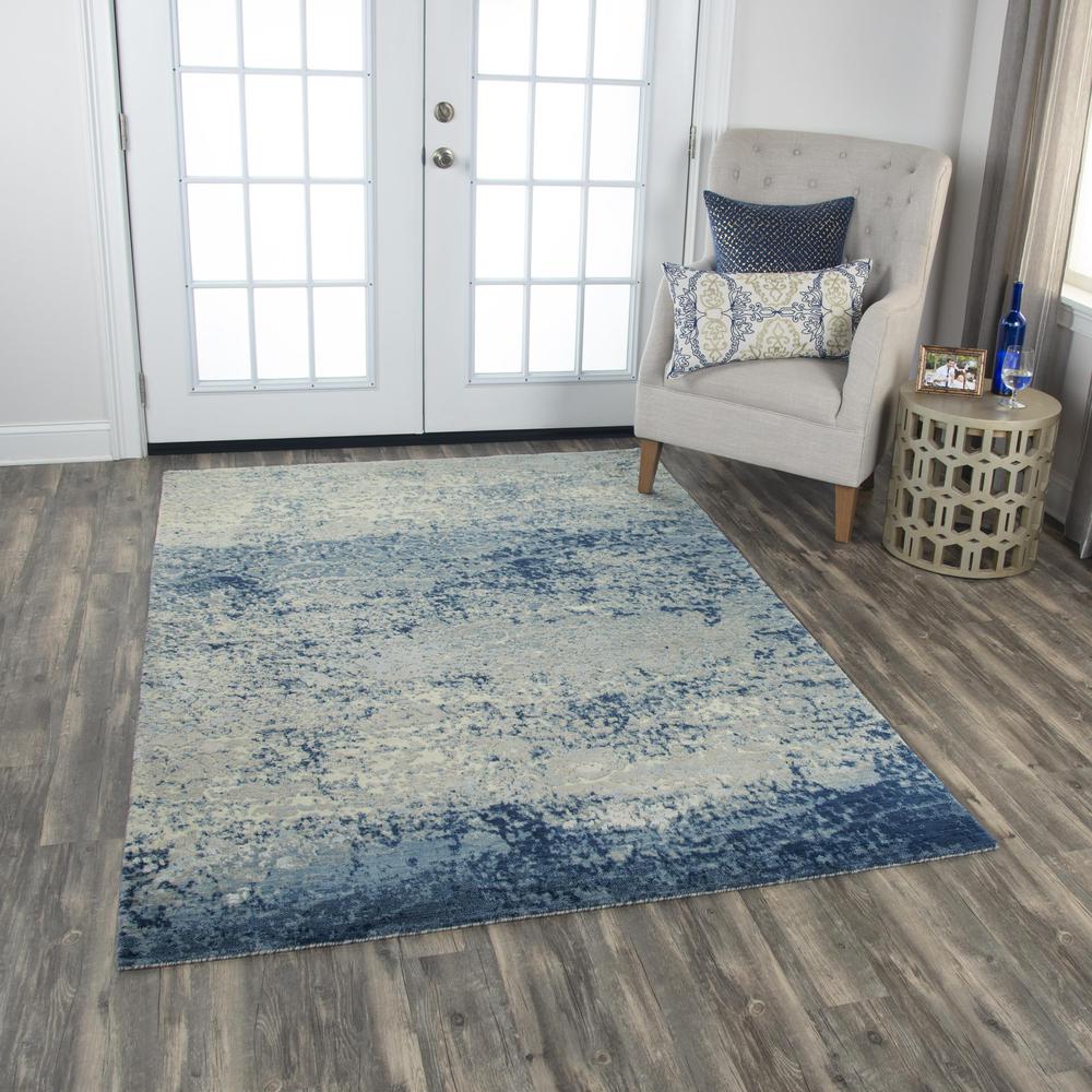 Hybrid Cut Pile Wool/ Tencel Rug, 5' x 8'