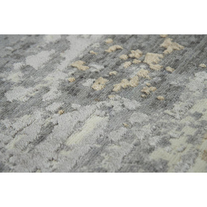 Hybrid Cut Pile Wool/ Tencel Rug, 5' x 8'