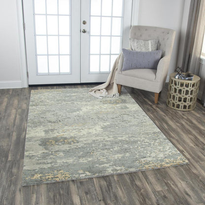 Hybrid Cut Pile Wool/ Tencel Rug, 5' x 8'