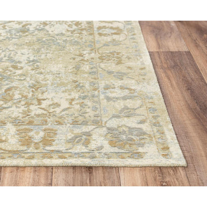 Hybrid Cut Pile Wool/ Tencel Rug, 5' x 8'