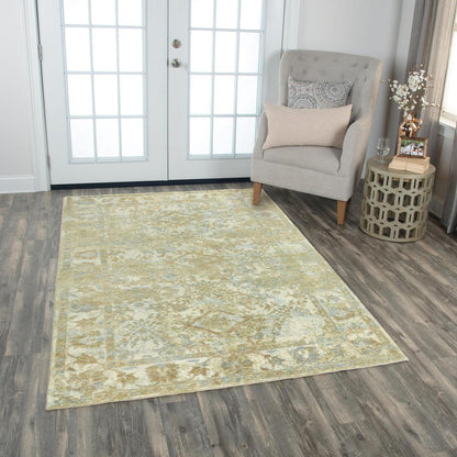 Hybrid Cut Pile Wool/ Tencel Rug, 5' x 8'