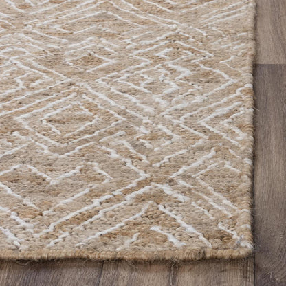 Hand Woven Flat Weave Pile Jute Rug, 10' x 14'