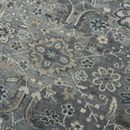 Hand Knotted Cut Pile Hand Spun Wool/ Tencel Rug, 10' x 14'