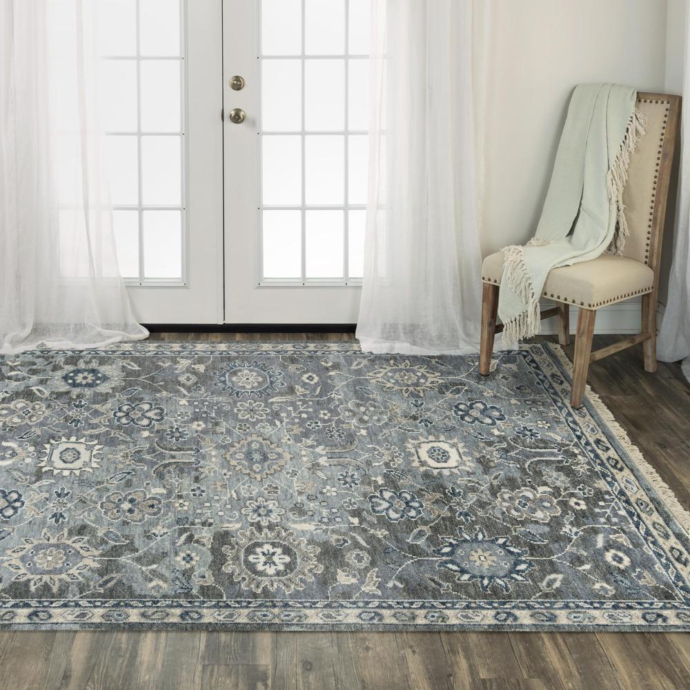 Hand Knotted Cut Pile Hand Spun Wool/ Tencel Rug, 10' x 14'