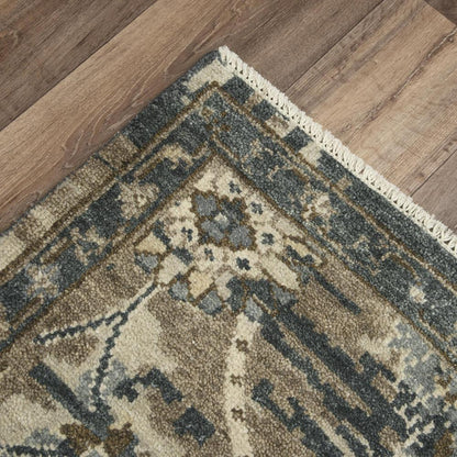 Hand Knotted Cut Pile Hand Spun Wool/ Tencel Rug, 10' x 14'
