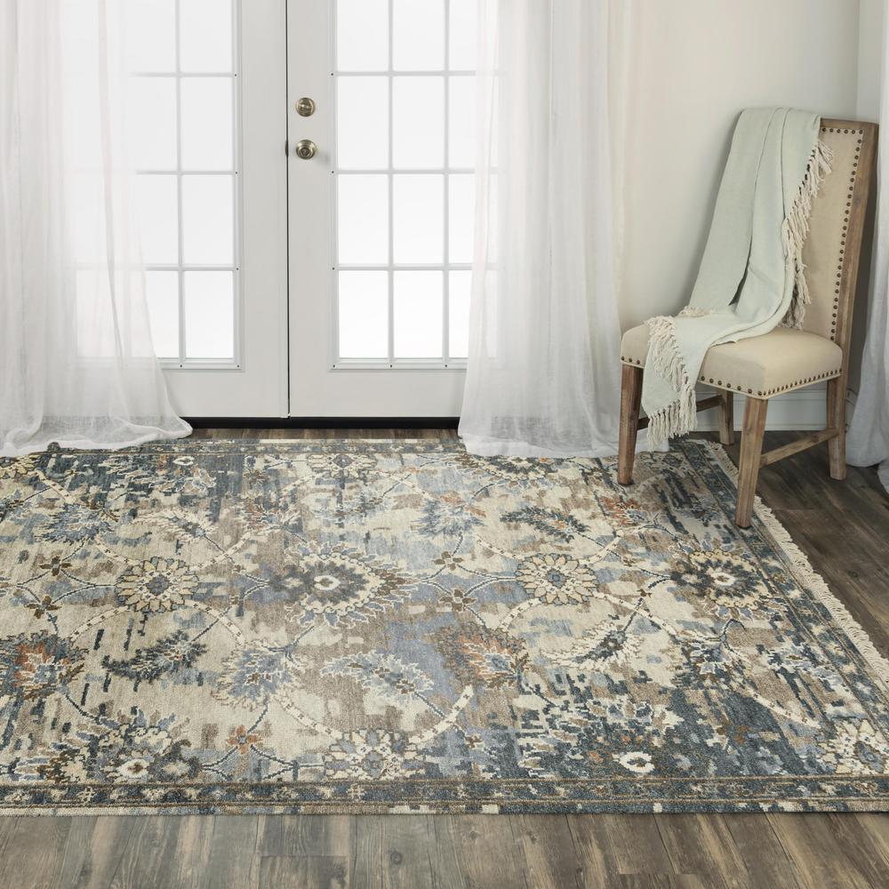 Hand Knotted Cut Pile Hand Spun Wool/ Tencel Rug, 10' x 14'
