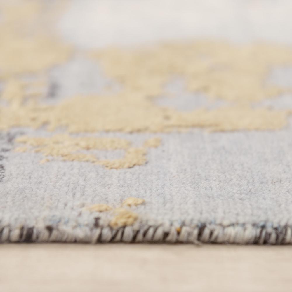 Hybrid Cut Pile NZ Wool/ Tencel Blend Rug, 5' x 8'