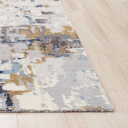 Hybrid Cut Pile NZ Wool/ Tencel Blend Rug, 5' x 8'