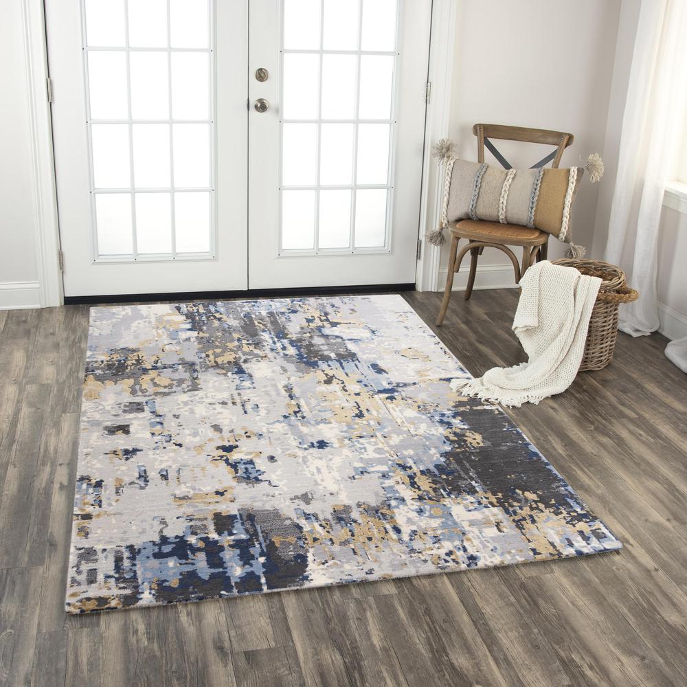 Hybrid Cut Pile NZ Wool/ Tencel Blend Rug, 5' x 8'