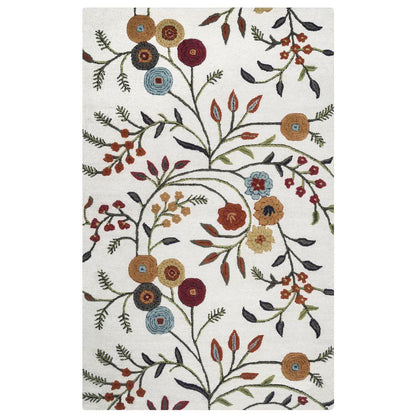 Hand Tufted Cut & Loop Pile Wool/ Viscose Rug, 5' x 8'