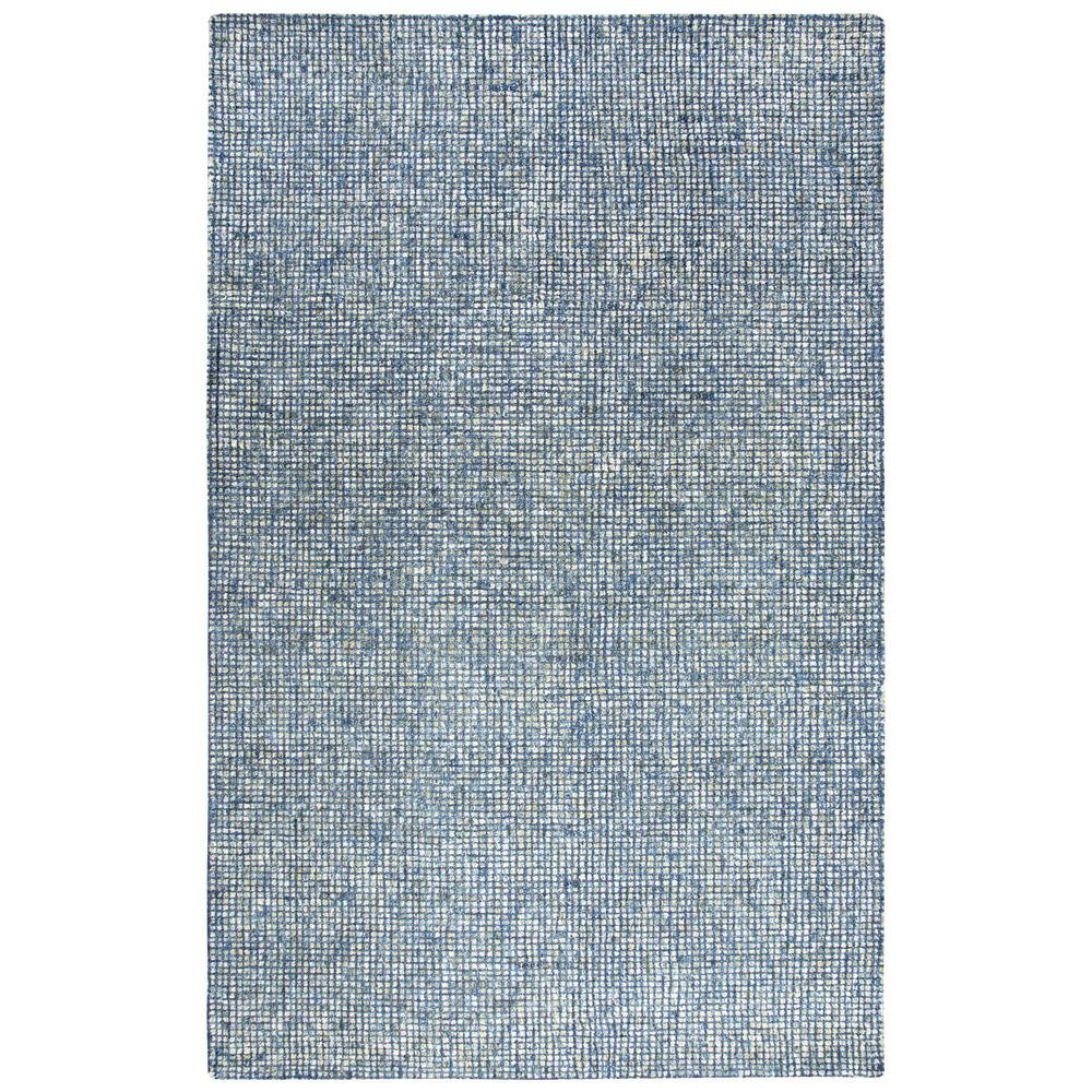 Blue Hand-Tufted Rectangle Rug with Casual Style and Cotton Backing