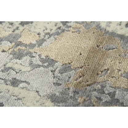 Hybrid Cut Pile Wool/ Tencel Rug, 8' x 10'