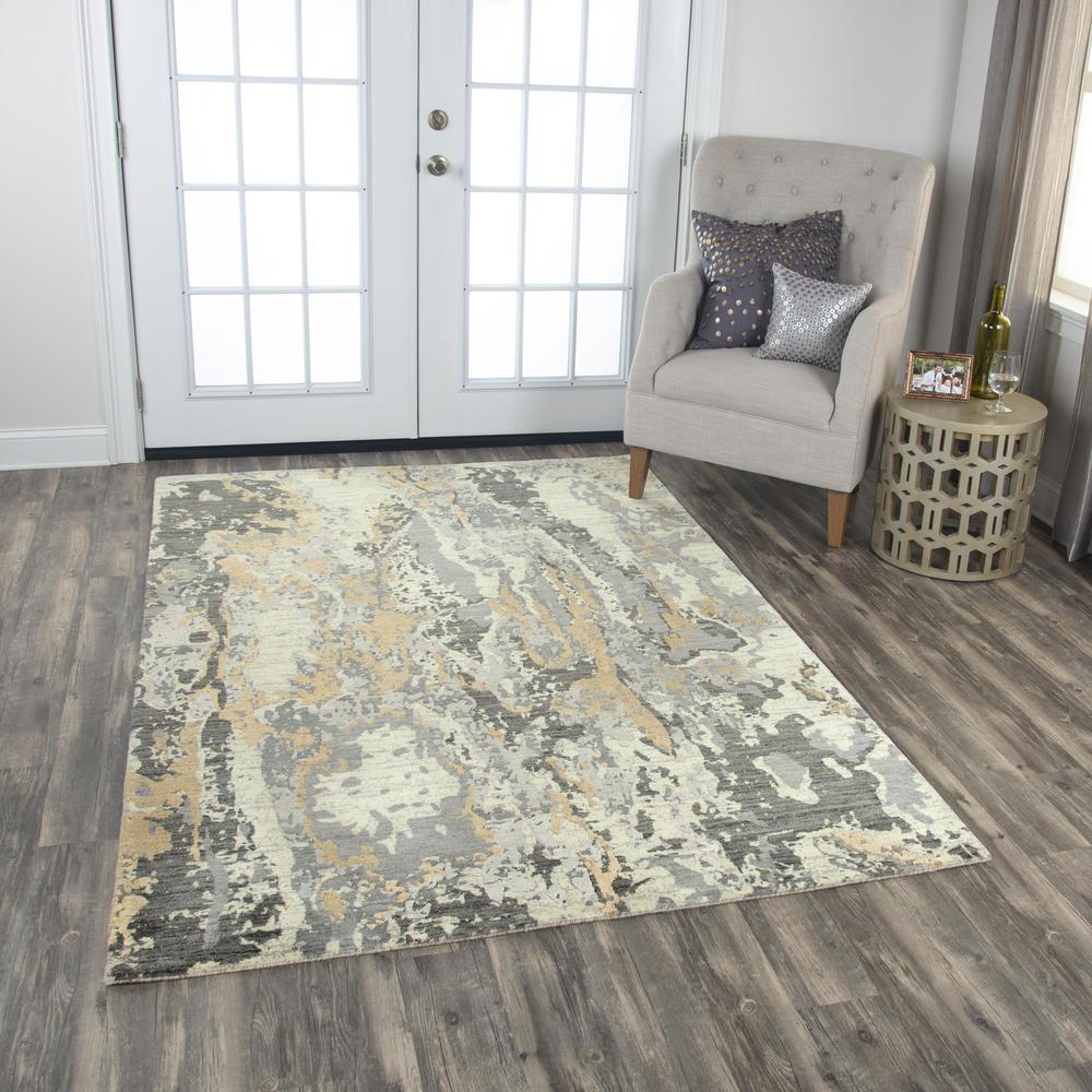 Hybrid Cut Pile Wool/ Tencel Rug, 8' x 10'