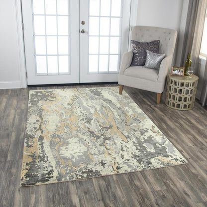 Hybrid Cut Pile Wool/ Tencel Rug, 8' x 10'