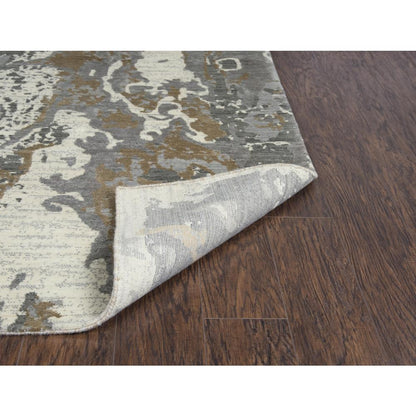 Hybrid Cut Pile Wool/ Tencel Rug, 8' x 10'