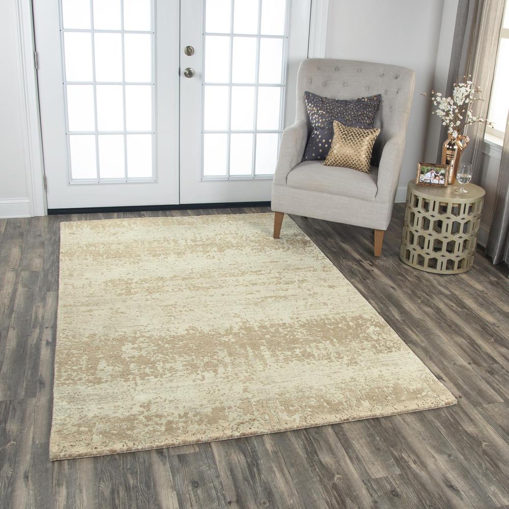 Hybrid Cut Pile Wool/ Tencel Rug, 8' x 10'