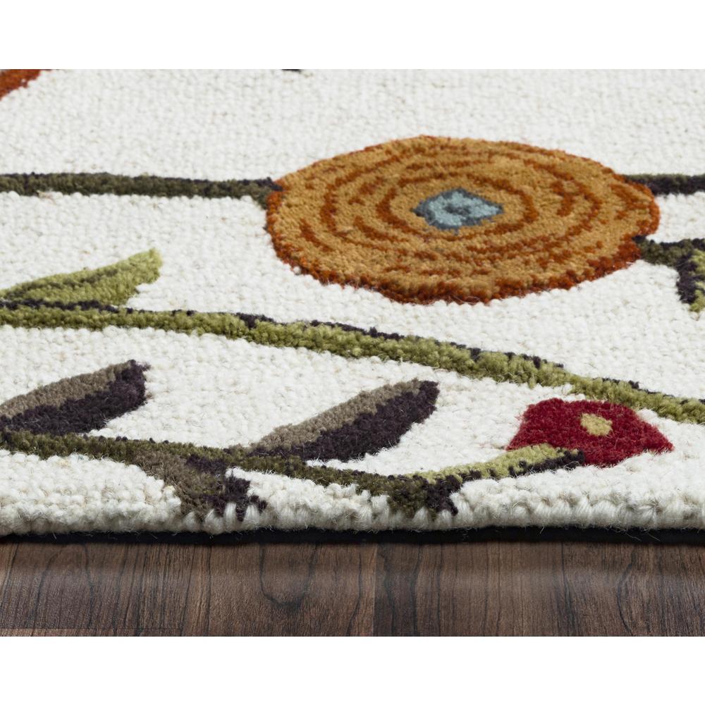 Hand Tufted Cut & Loop Pile Wool/ Viscose Rug, 3' x 5'