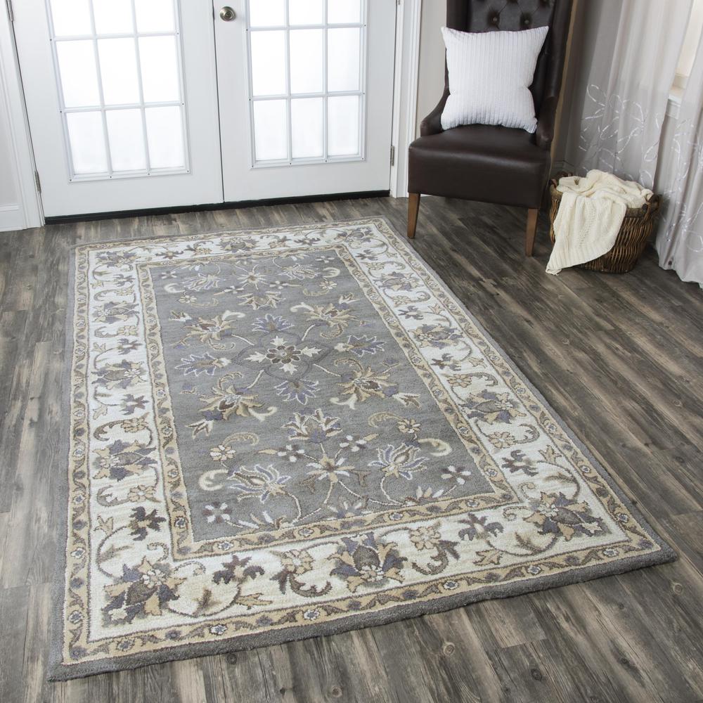 Hand Tufted Cut Pile Wool Rug, 5' x 8'