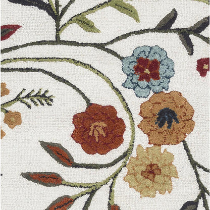 Hand Tufted Cut & Loop Pile Wool/ Viscose Rug, 8' x 8'