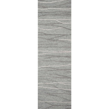 Hand Tufted Cut & Loop Pile Wool Rug, 2'6" x 8'