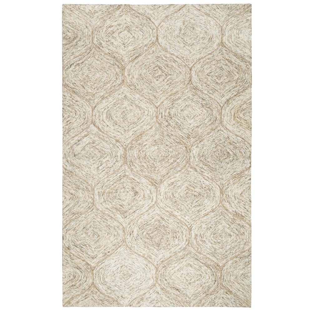 Hand Tufted Loop Pile Wool Rug, 3' x 5'