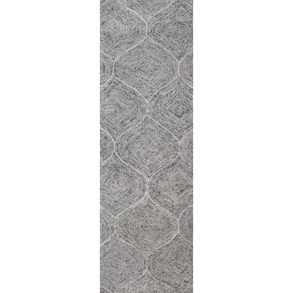 Hand Tufted Loop Pile Wool Rug, 2'6" x 8'