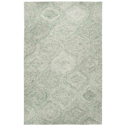 Hand Tufted Loop Pile Wool Rug, 3' x 5'
