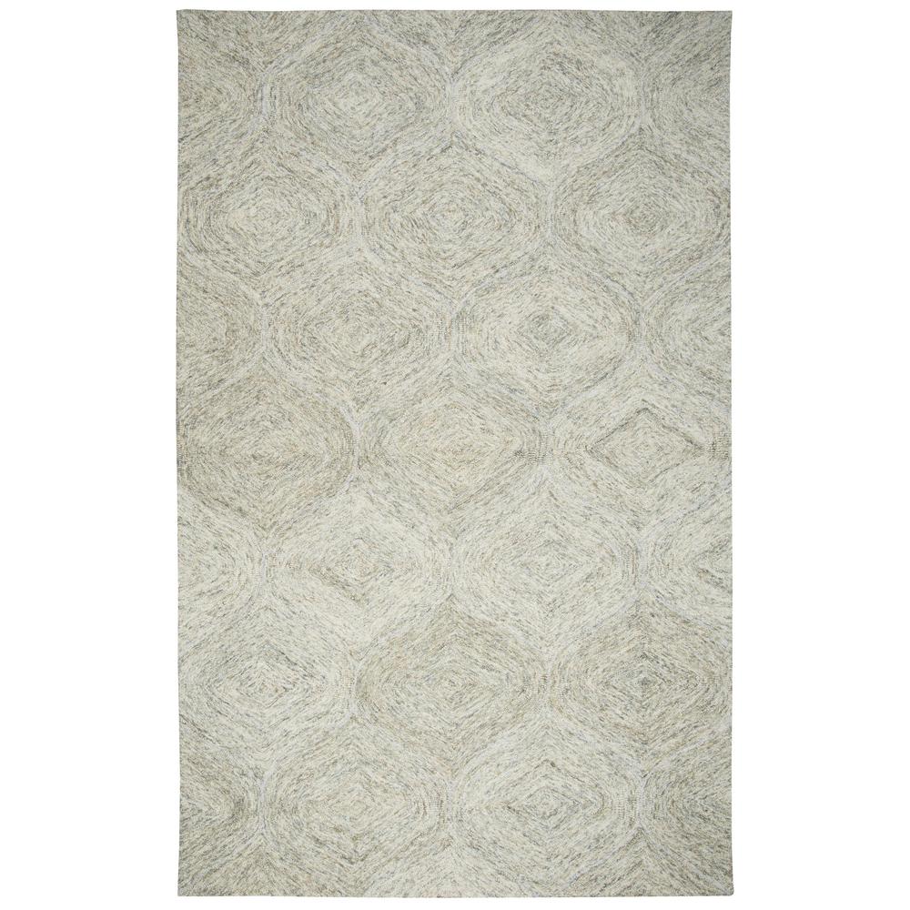Hand Tufted Loop Pile Wool Rug, 3' x 5'