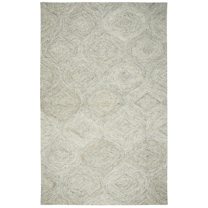 Hand Tufted Loop Pile Wool Rug, 3' x 5'