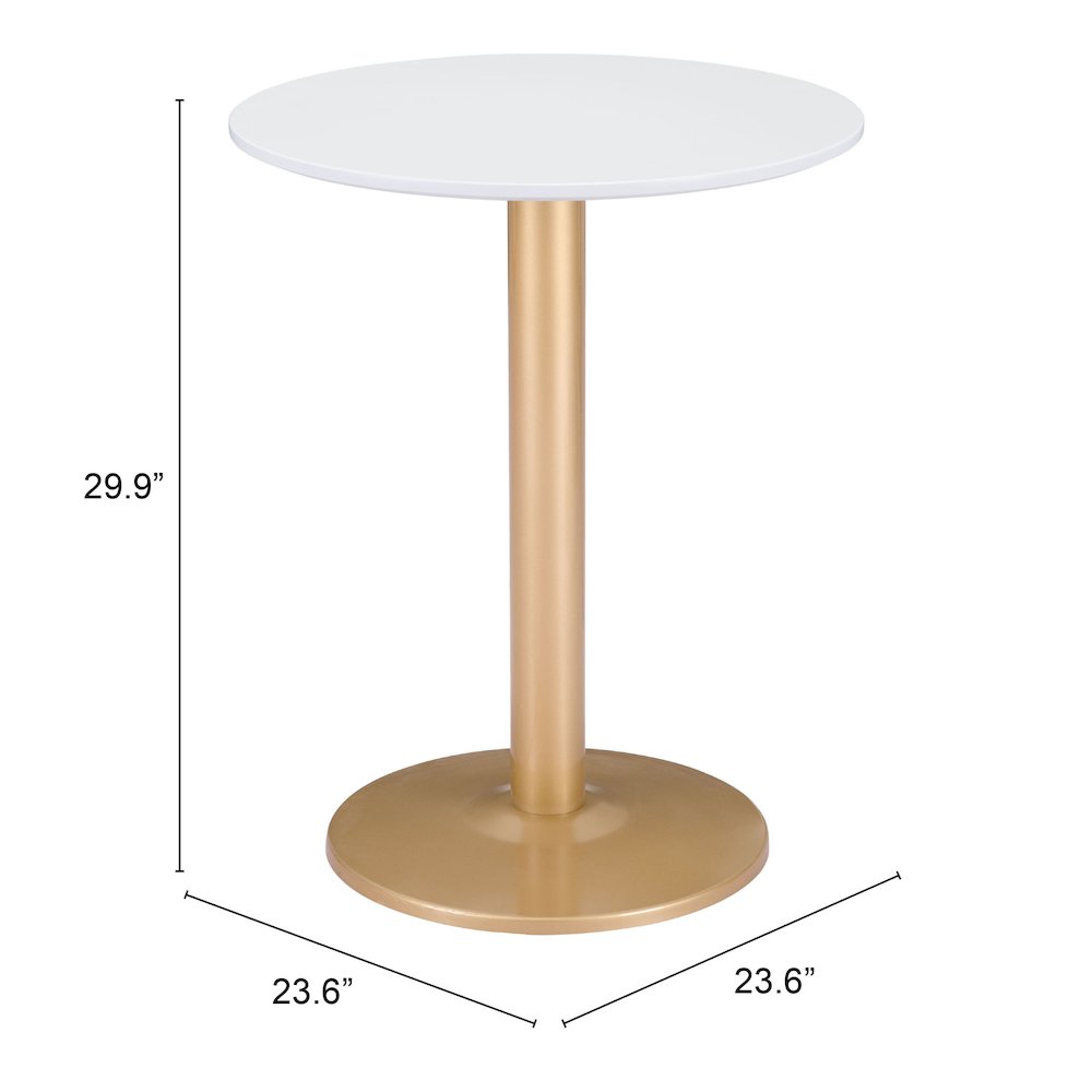 Alto Bistro Table White & Gold