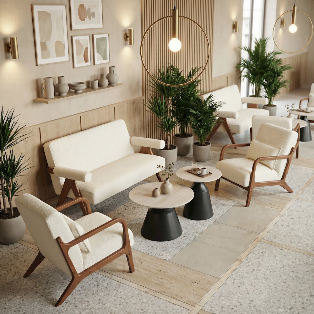 Encanto Loveseat Ivory