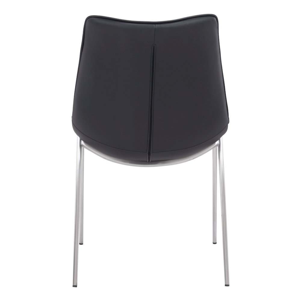 Magnus Dining Chair (Set of 2) Black & Silver
