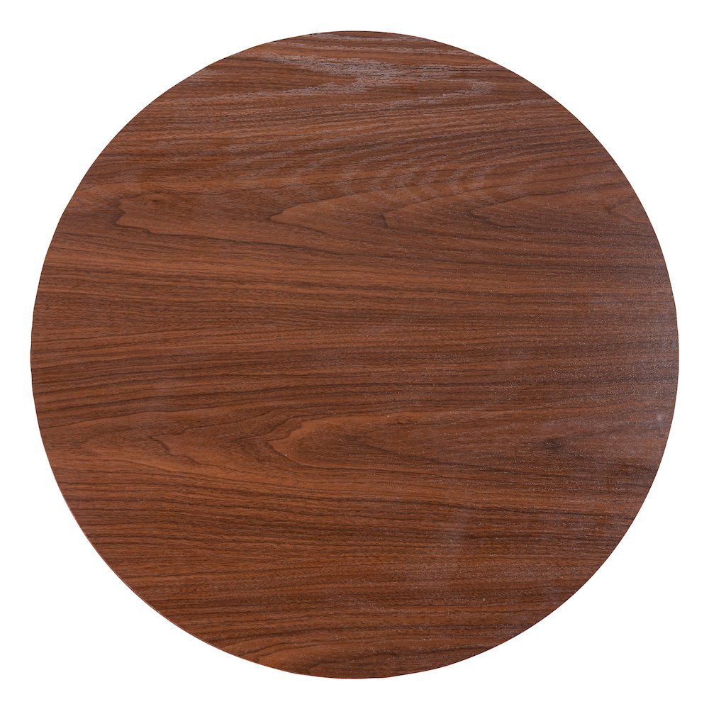 Brown Round Bistro Table, Small High Top Bar Table for Patio Use