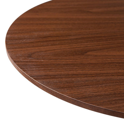 Brown Round Bistro Table, Small High Top Bar Table for Patio Use