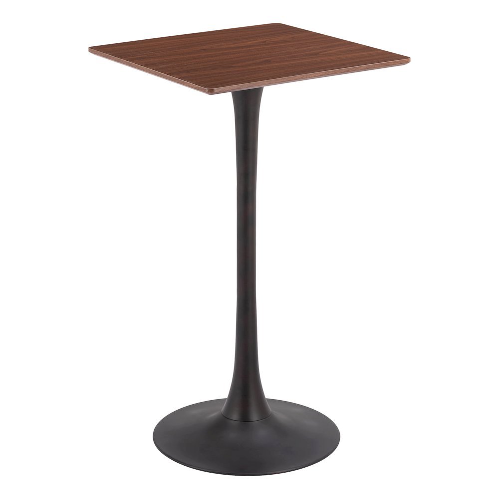 Brown Outdoor Bar Table, Tall Cocktail Table for Patio or Balcony Use