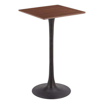 Brown Outdoor Bar Table, Tall Cocktail Table for Patio or Balcony Use