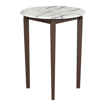 White Round Bistro Table, Small High Top Bar Table for Patio Dining