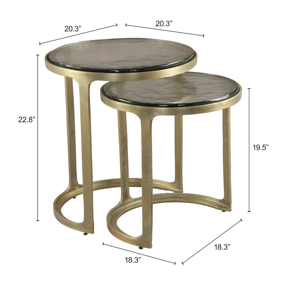 Tessa Nesting Tables (2-Piece) Brass