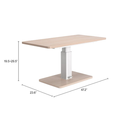 Brule Adjustable Dining Table Natural