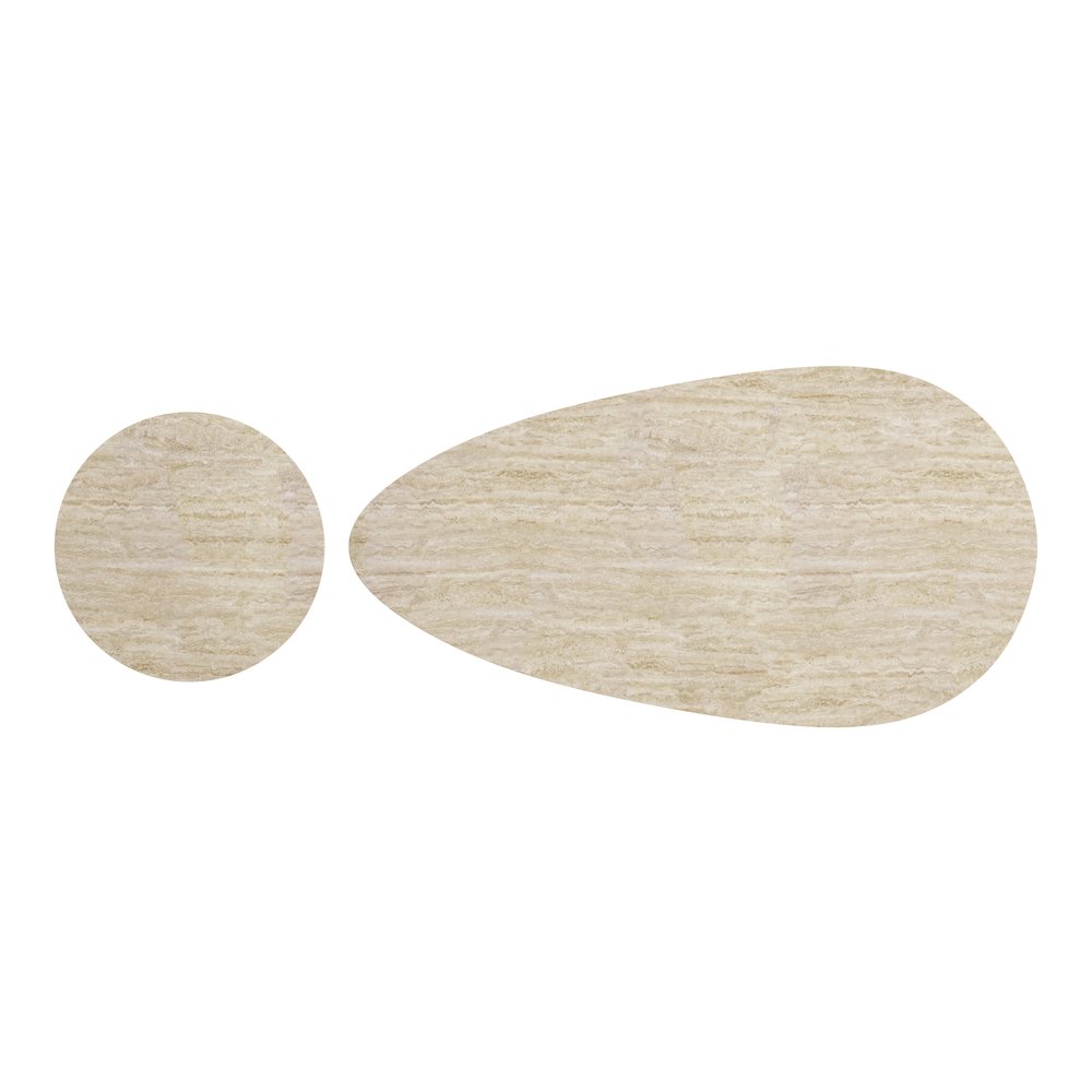 Reyes Coffee Table Set (2-Piece) Natural & Black
