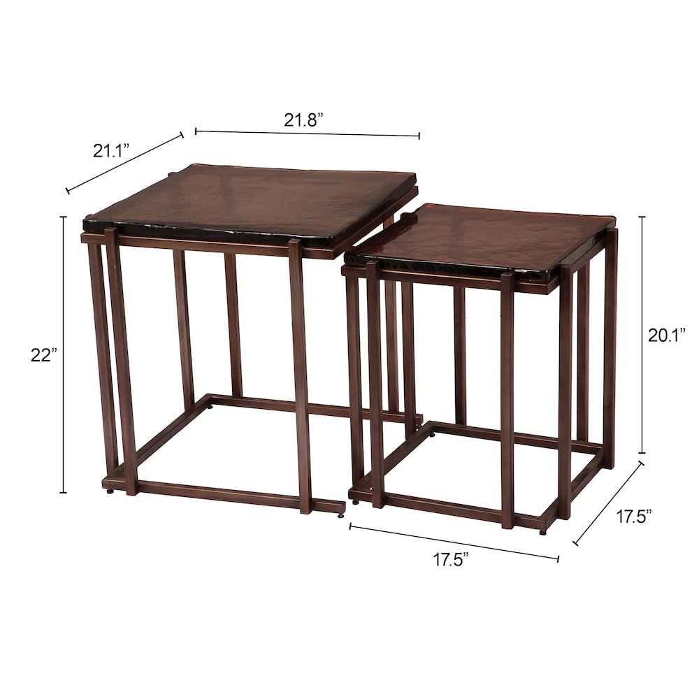 Shimai Nesting Tables (2-Piece) Bronze