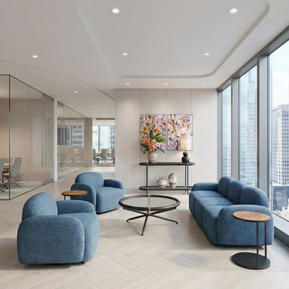 Cleo Swivel Chair Blue