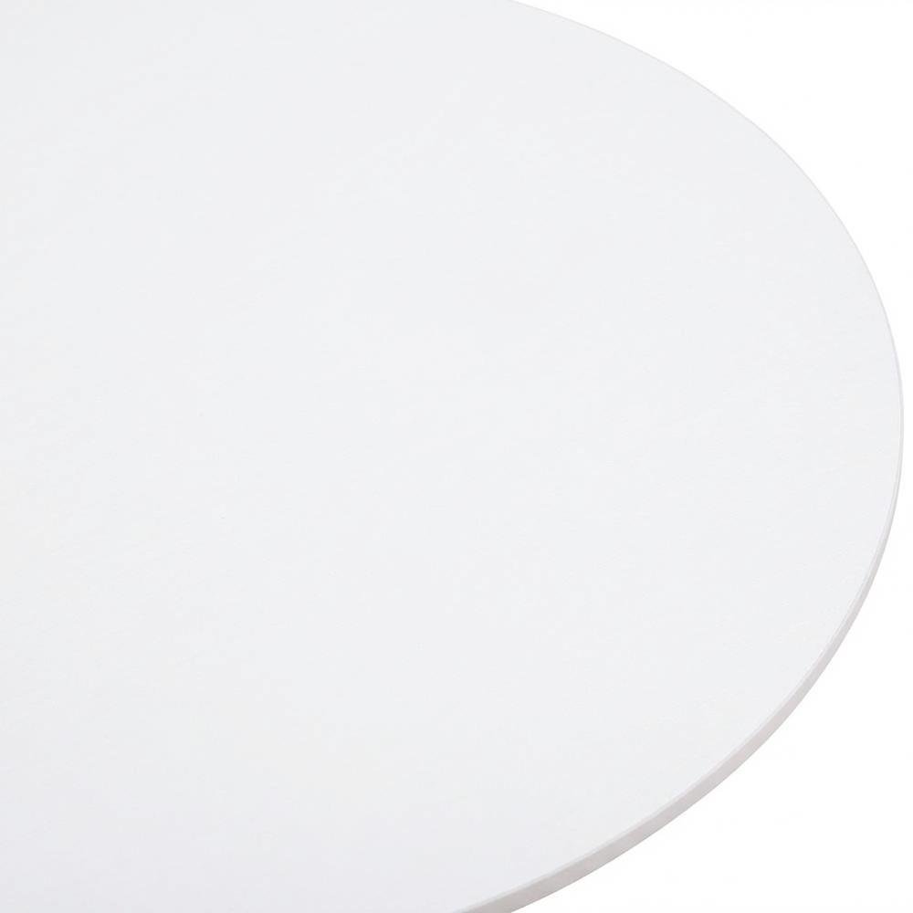 White & Gold Outdoor Bar Table with Steel Frame and Round MDF Top